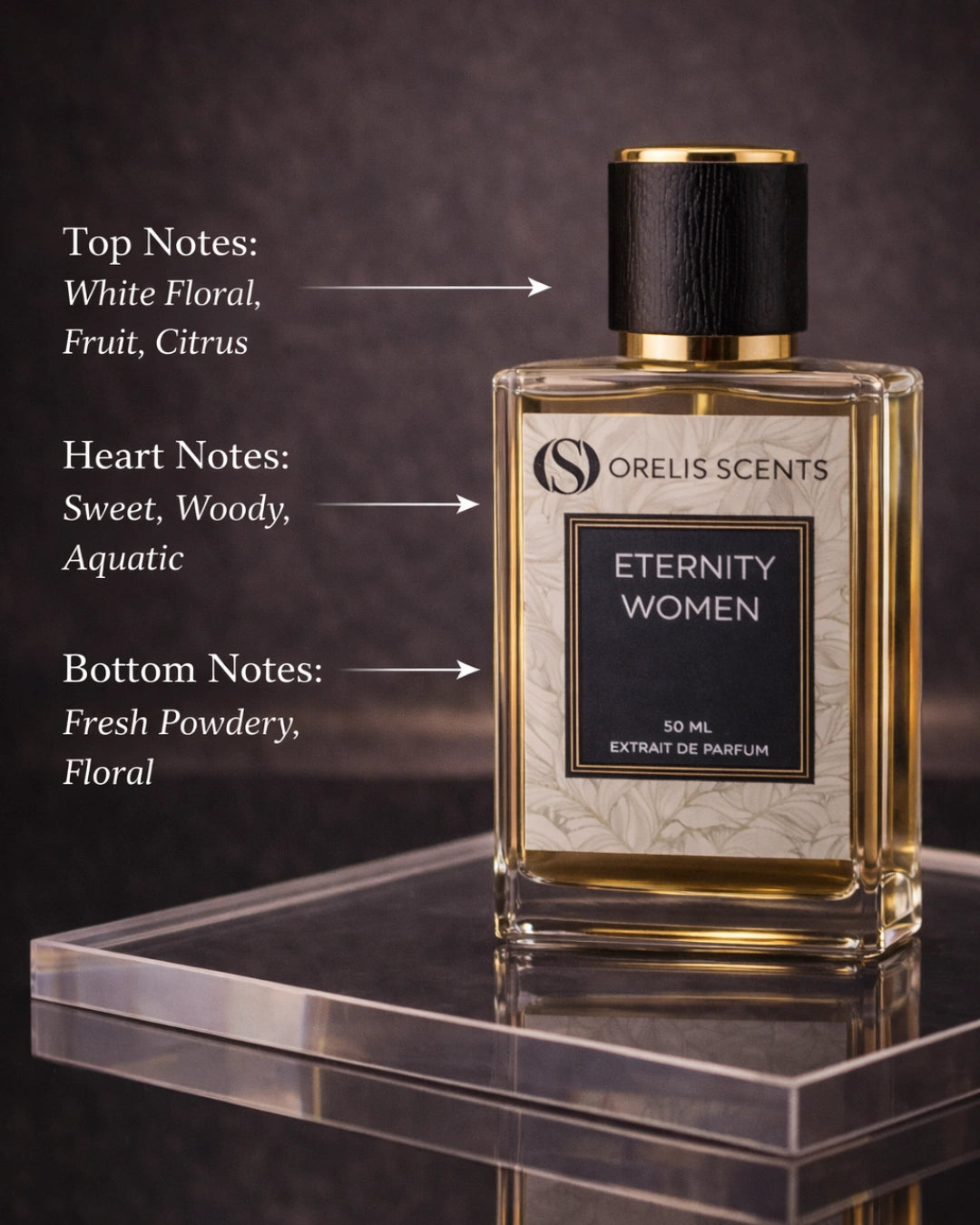 Eternity Women Extrait de Parfum – floral woody musk perfume by Orelis Scents India