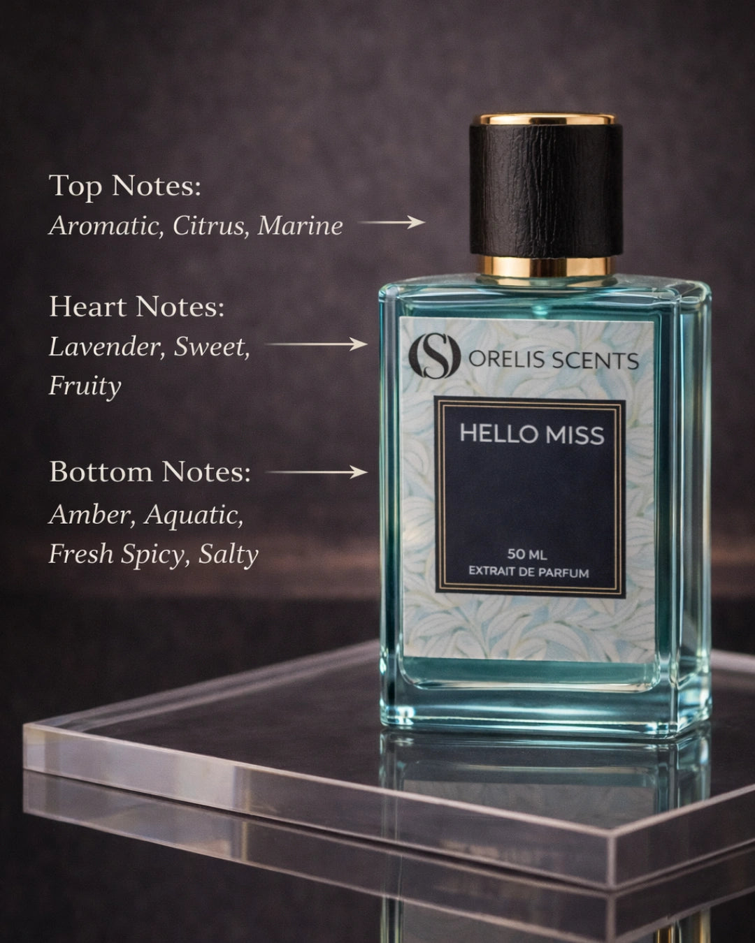 Hello Miss Extrait de Parfum – aromatic aquatic floral perfume by Orelis Scents India