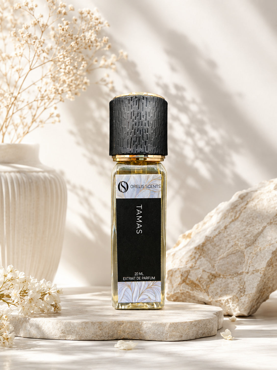 Tamas perfume bottle pear cinnamon oud amber notes Orelis Scents